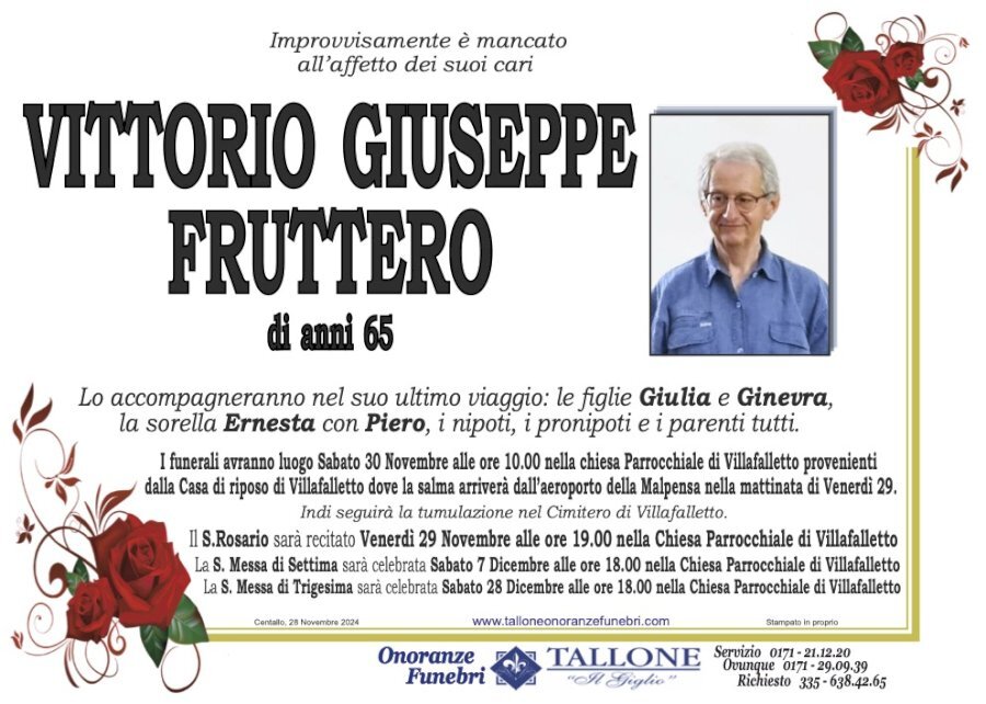 Manifesto di VITTORIO GIUSEPPE FRUTTERO