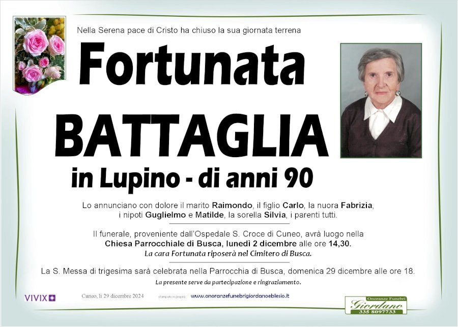 Manifesto di FORTUNATA BATTAGLIA in LUPINO