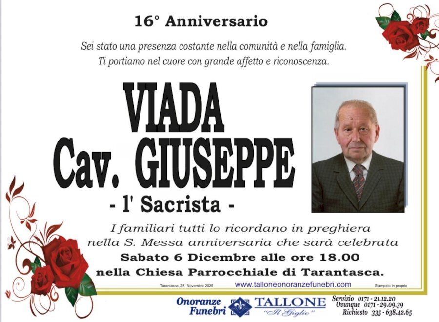 Manifesto di CAV. GIUSEPPE -1' SACRISTA - VIADA