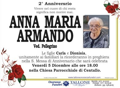 ANNA MARIA ARMANDO ved. PELLEGRINO