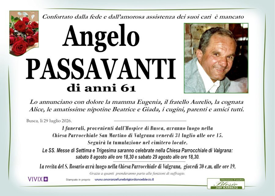Manifesto di ANGELO PASSAVNTI