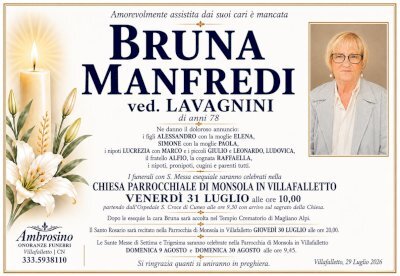 BRUNA MANFREDI ved. LAVAGNINI