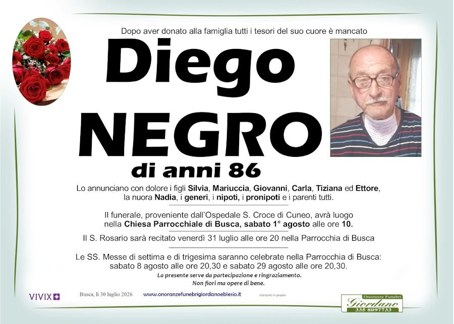 Manifesto di DIEGO NEGRO