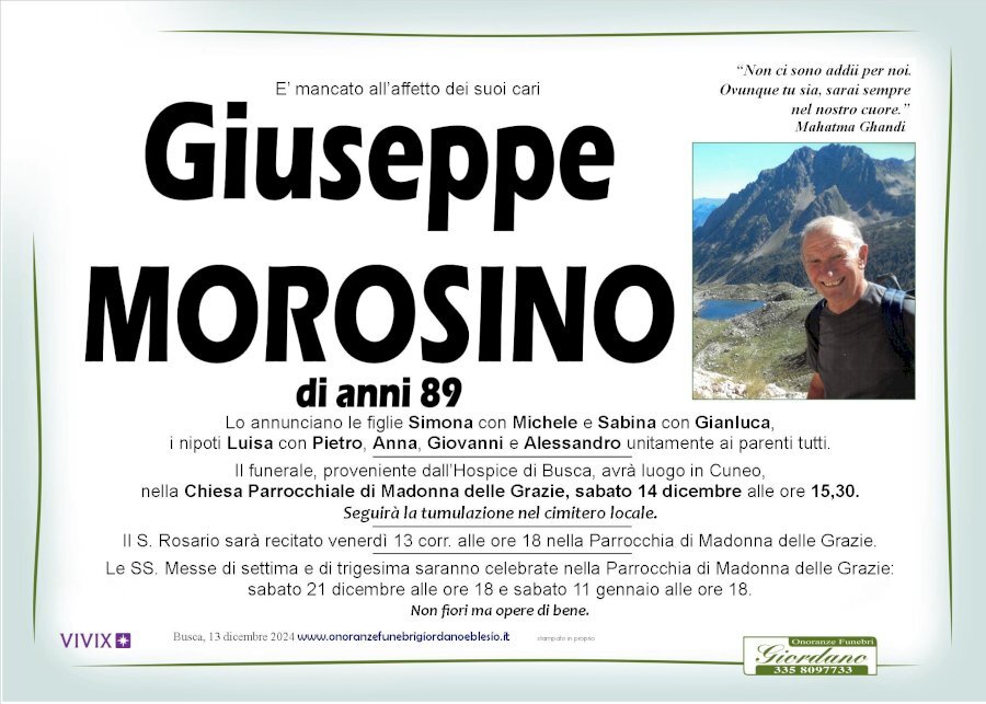 Manifesto di GIUSEPPE MOROSINO