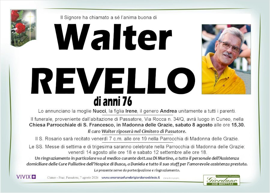 Manifesto di WALTER REVELLO