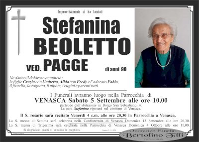 STEFANINA BEOLETTO ved. PAGGE