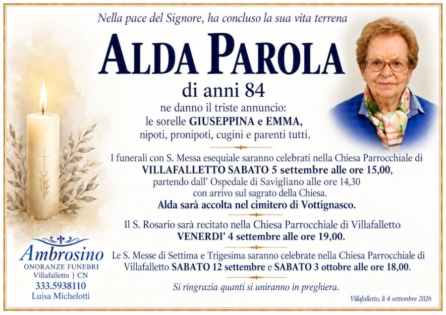 Manifesto di ALDA PAROLA