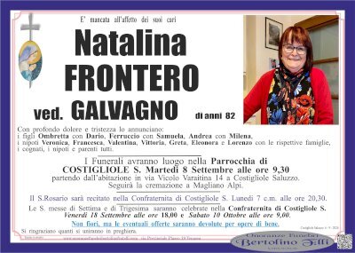 NATALINA FRONTERO ved. GALVAGNO