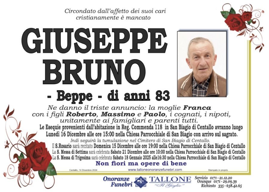 Manifesto di GIUSEPPE BRUNO "BEPPE"