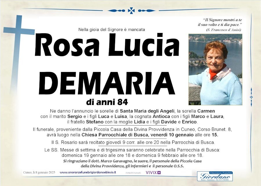 Manifesto di ROSA LUCIA DEMARIA "LUCI"