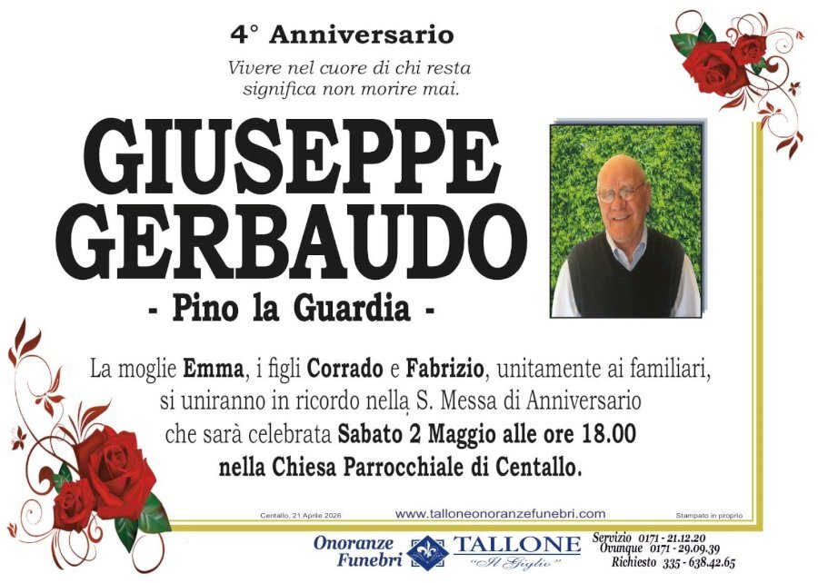 Manifesto di GIUSEPPE GERBAUDO "-PINO LA GUARDIA-"