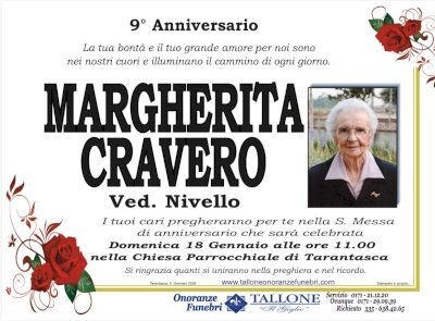 MARGHERITA CRAVERO ved. NIVELLO