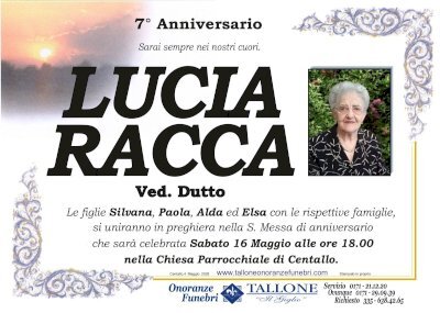 LUCIA RACCA ved. DUTTO
