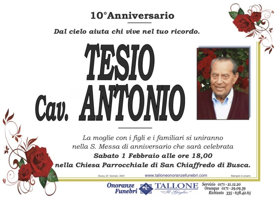 Manifesto di ANTONIO TESIO