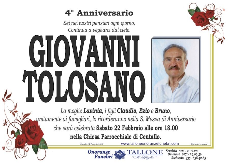 Manifesto di GIOVANI TOLOSANO