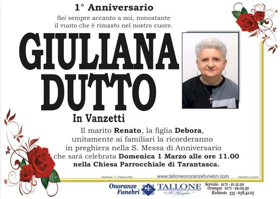 Manifesto di GIULIANA DUTTO in VANZETTI