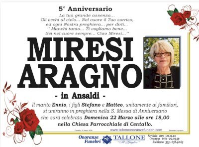 MIRESI ARAGNO in ANSALDI