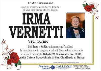 IRMA VERNETTI ved. TORINO
