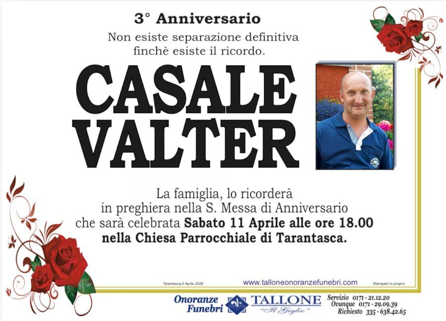 Manifesto di VALTER CASALE