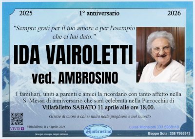 IDA VAIROLETTI ved. AMBROSINO