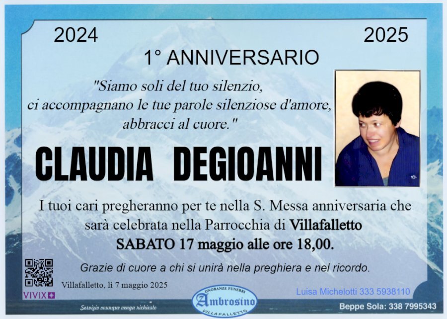 Manifesto di CLAUDIA DEGIOANNI Manifesto di CLAUDIA DEGIOANNI