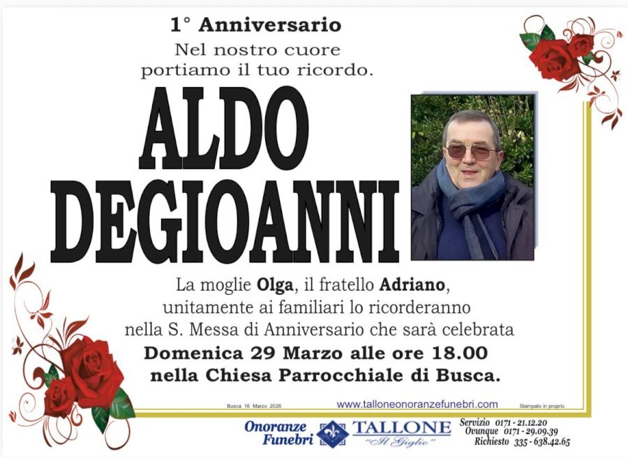 Manifesto di ALDO DEGIOANNI