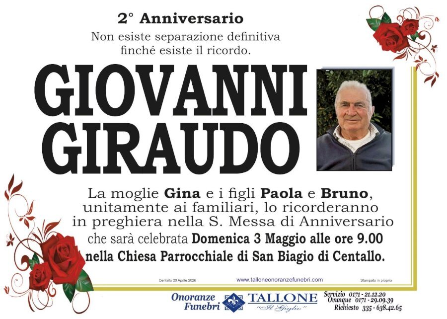 Manifesto di GIOVANNI GIRAUDO