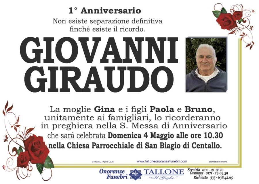 Manifesto di GIOVANNI GIRAUDO Manifesto di GIOVANNI GIRAUDO