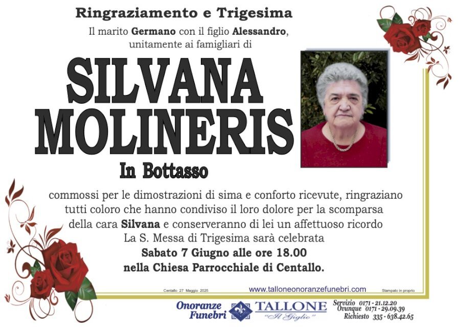 Manifesto di SILVANA MOLINERIS in BOTTASSO