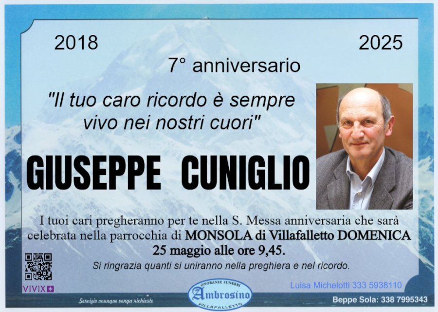 Manifesto di GIUSEPPE CUNIGLIO Manifesto di GIUSEPPE CUNIGLIO
