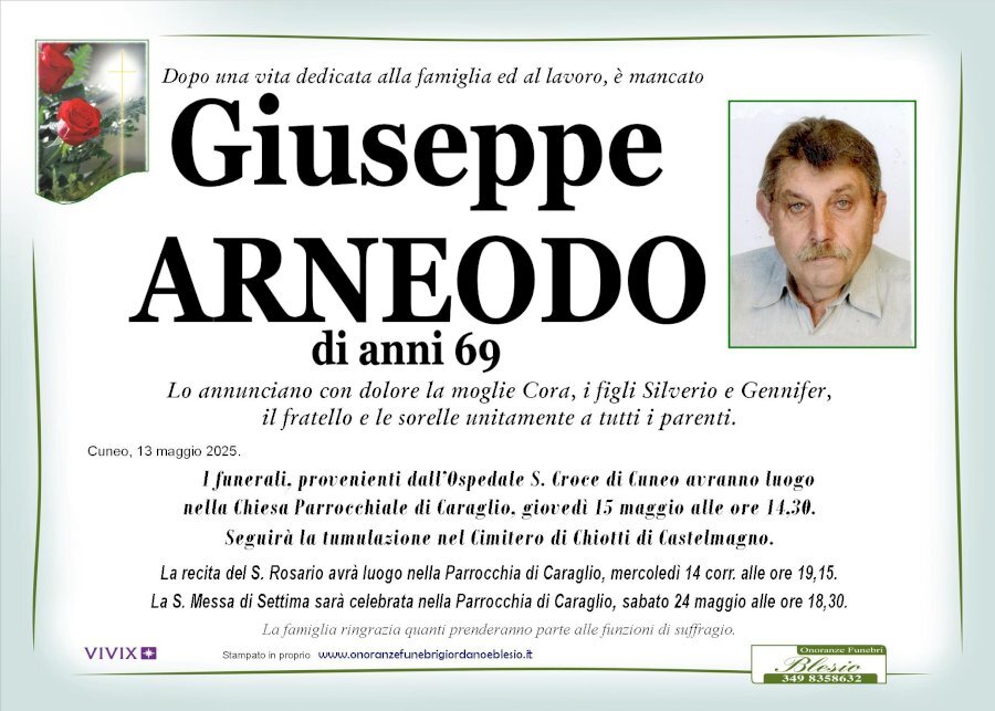 Manifesto di GIUSEPPE ARNEODO Manifesto di GIUSEPPE ARNEODO