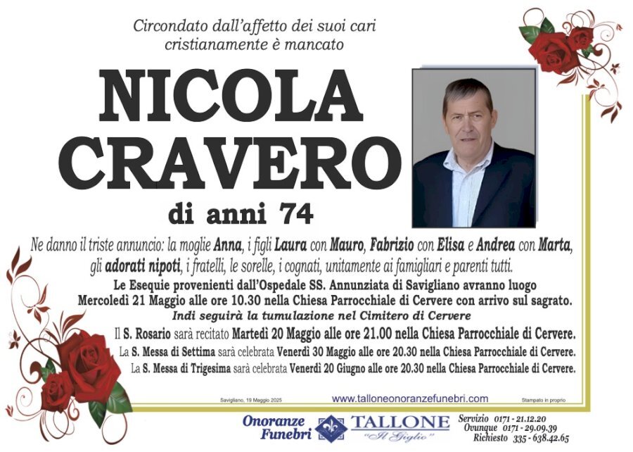 Manifesto di NICOLA CRAVERO Manifesto di NICOLA CRAVERO