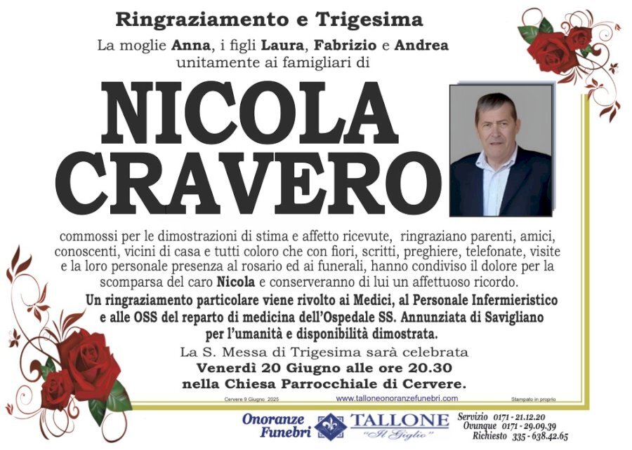 Manifesto di NICOLA CRAVERO Manifesto di NICOLA CRAVERO