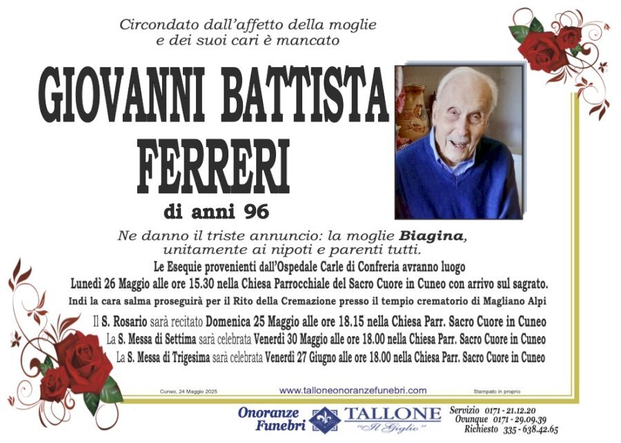 Manifesto di GIOVANNI BATTISTA FERRERI Manifesto di GIOVANNI BATTISTA FERRERI