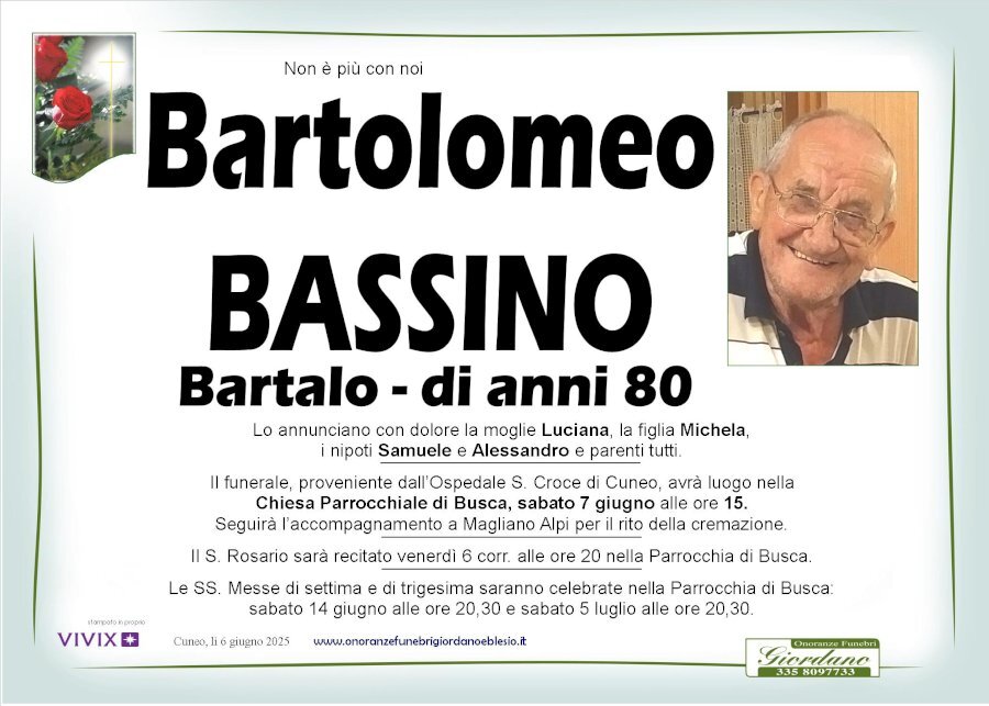 Manifesto di BARTOLOMEO BASSINO "BARTALO" Manifesto di BARTOLOMEO BASSINO "BARTALO"