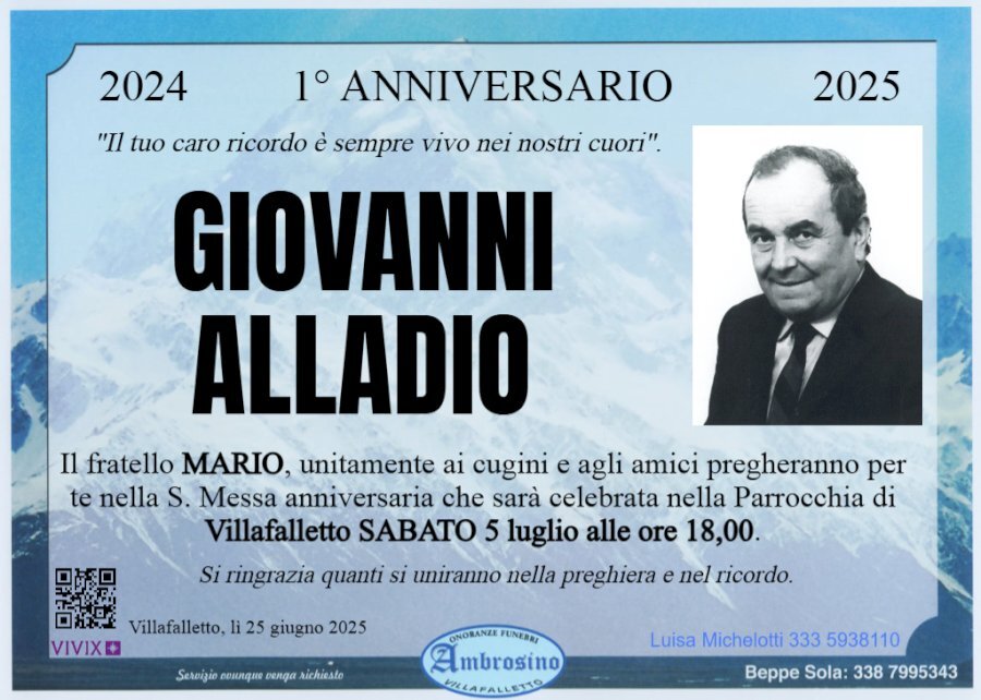 Manifesto di GIOVANNI ALLADIO Manifesto di GIOVANNI ALLADIO