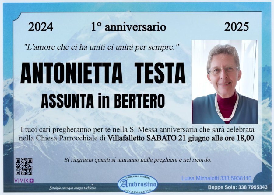 Manifesto di ANTONIETTA TESTA Manifesto di ANTONIETTA TESTA