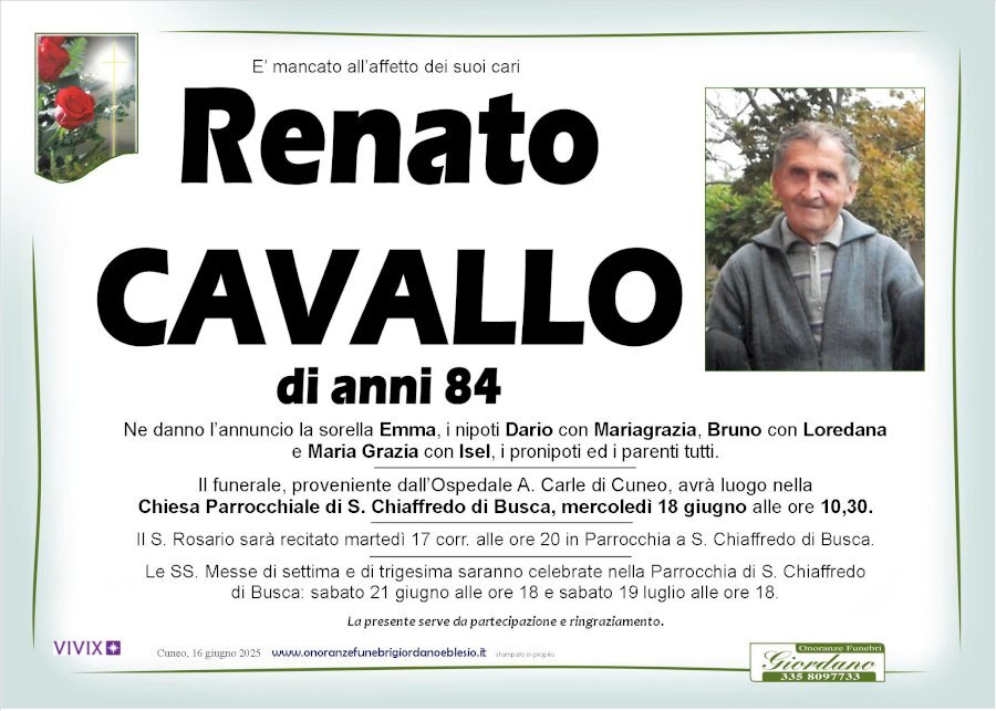 Manifesto di RENATO CAVALLO Manifesto di RENATO CAVALLO