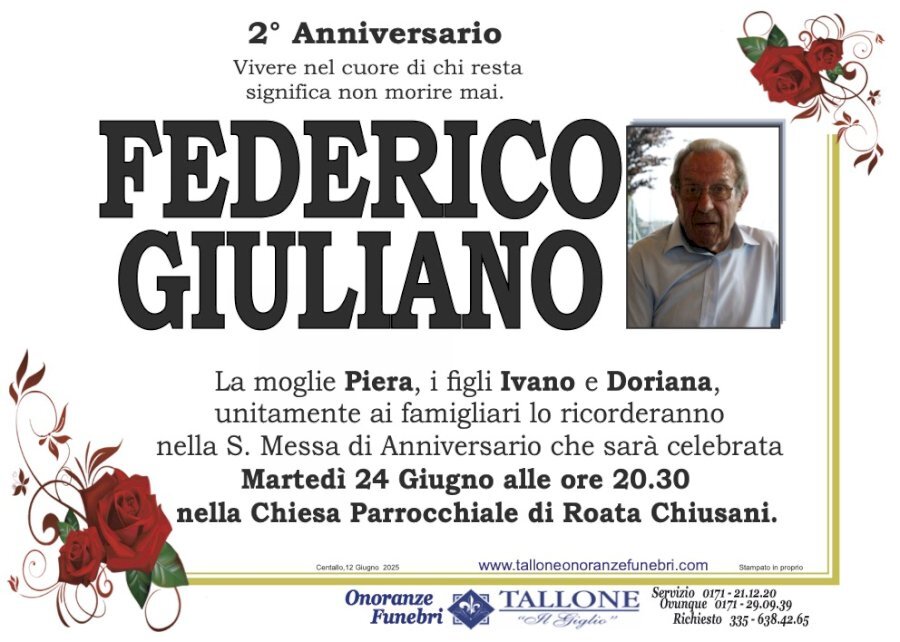 Manifesto di FEDERICO GIULIANO Manifesto di FEDERICO GIULIANO