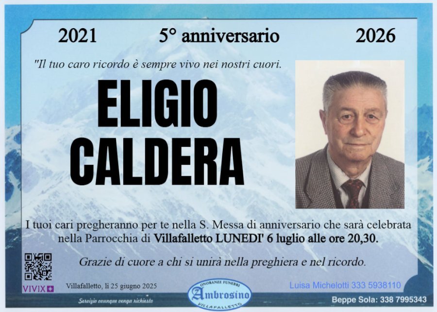 Manifesto di ELIGIO CALDERA
