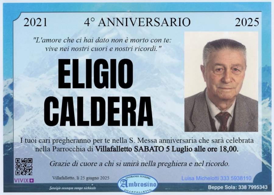 Manifesto di ELIGIO CALDERA