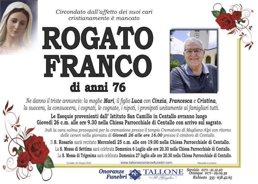 Manifesto di FRANCO ROGATO Manifesto di FRANCO ROGATO