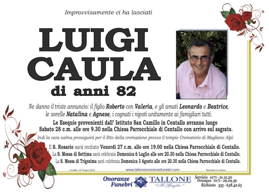 Manifesto di LUIGI CAULA Manifesto di LUIGI CAULA