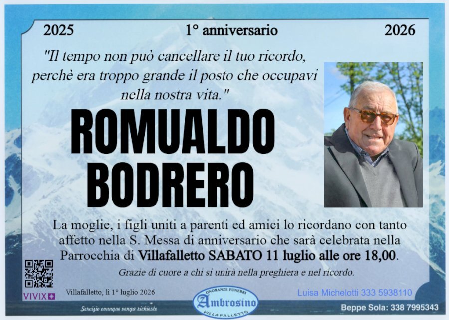Manifesto di ROMUALDO BODRERO