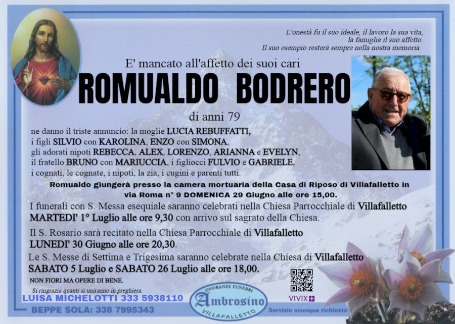Manifesto di ROMUALDO BODRERO Manifesto di ROMUALDO BODRERO