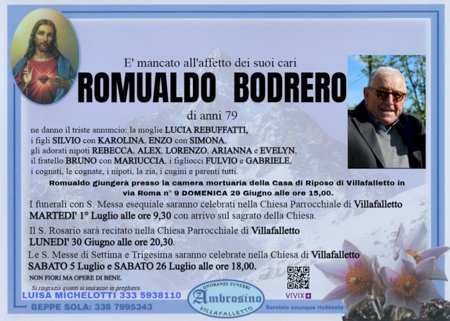 Manifesto di ROMUALDO BODRERO