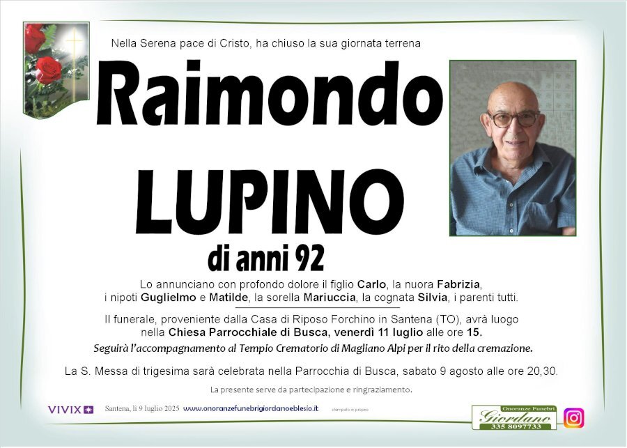 Manifesto di RAIMONDO LUPINO Manifesto di RAIMONDO LUPINO