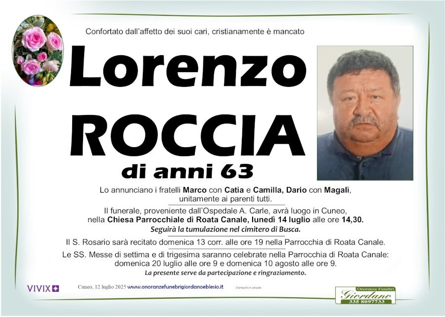 Manifesto di LORENZO ROCCIA Manifesto di LORENZO ROCCIA
