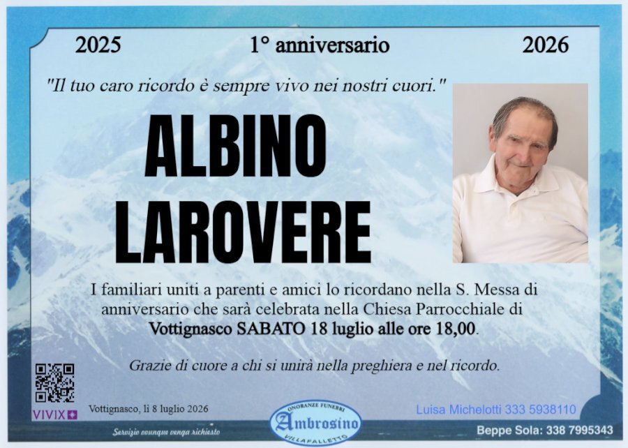 Manifesto di ALBINO LAROVERE