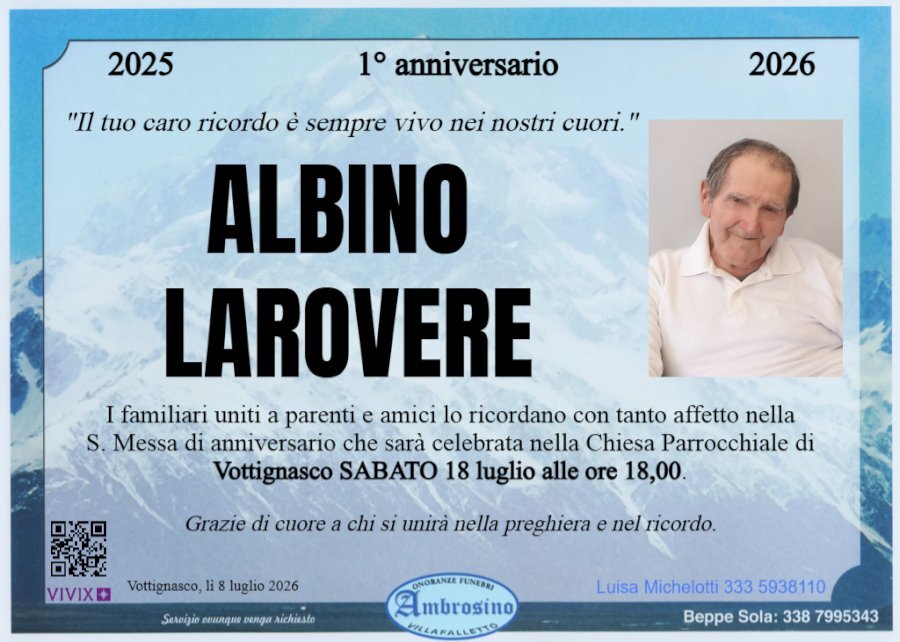 Manifesto di ALBINO LAROVERE